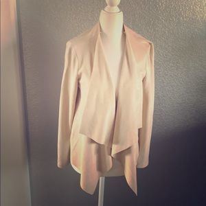 She + Sky Faux Suede cascade Blazer